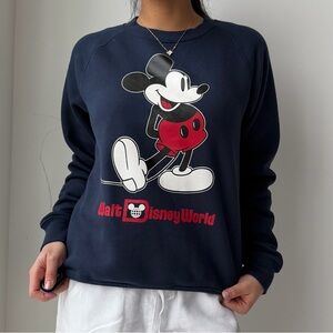 Disney World Mickey Navy Crewneck Sweatshirt - X-Small